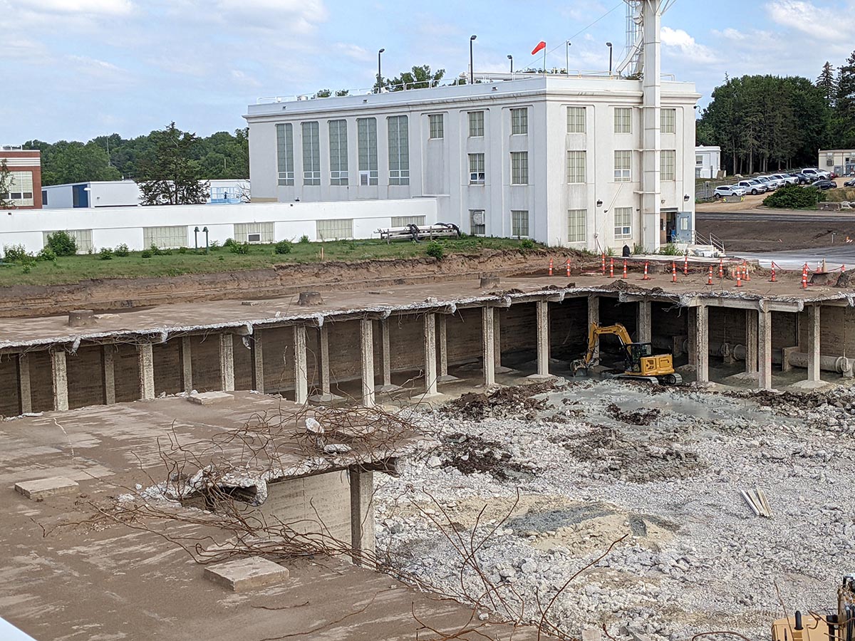 Demolition of the secondary settling basins at St. Paul Regional Water Services