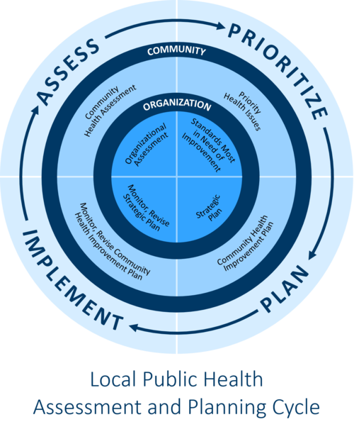 Diagram: Local Public Health Assessment and Planning Cycle