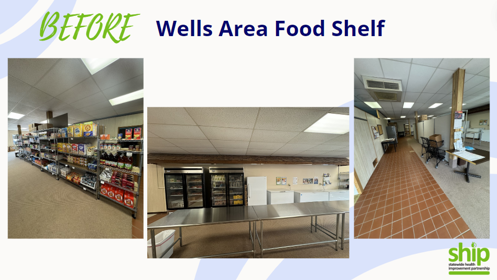 A photo of the food shelf before it became a 