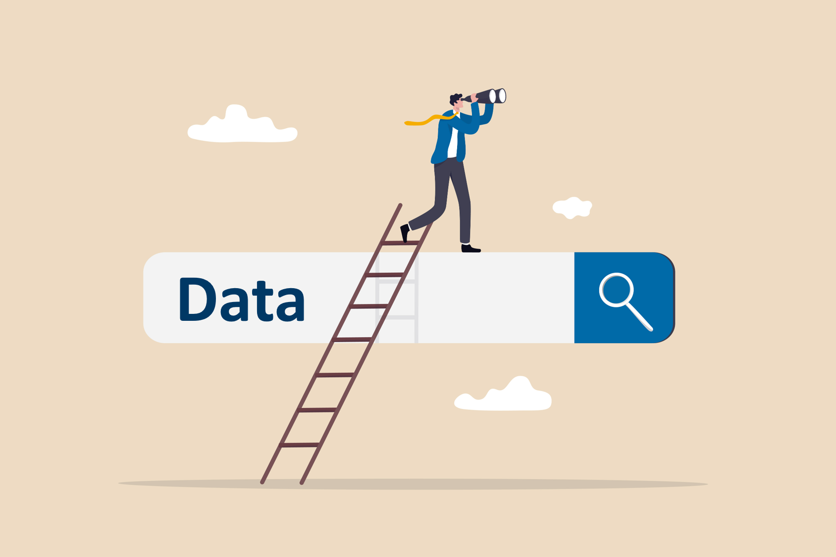 Visual depiction of search for data