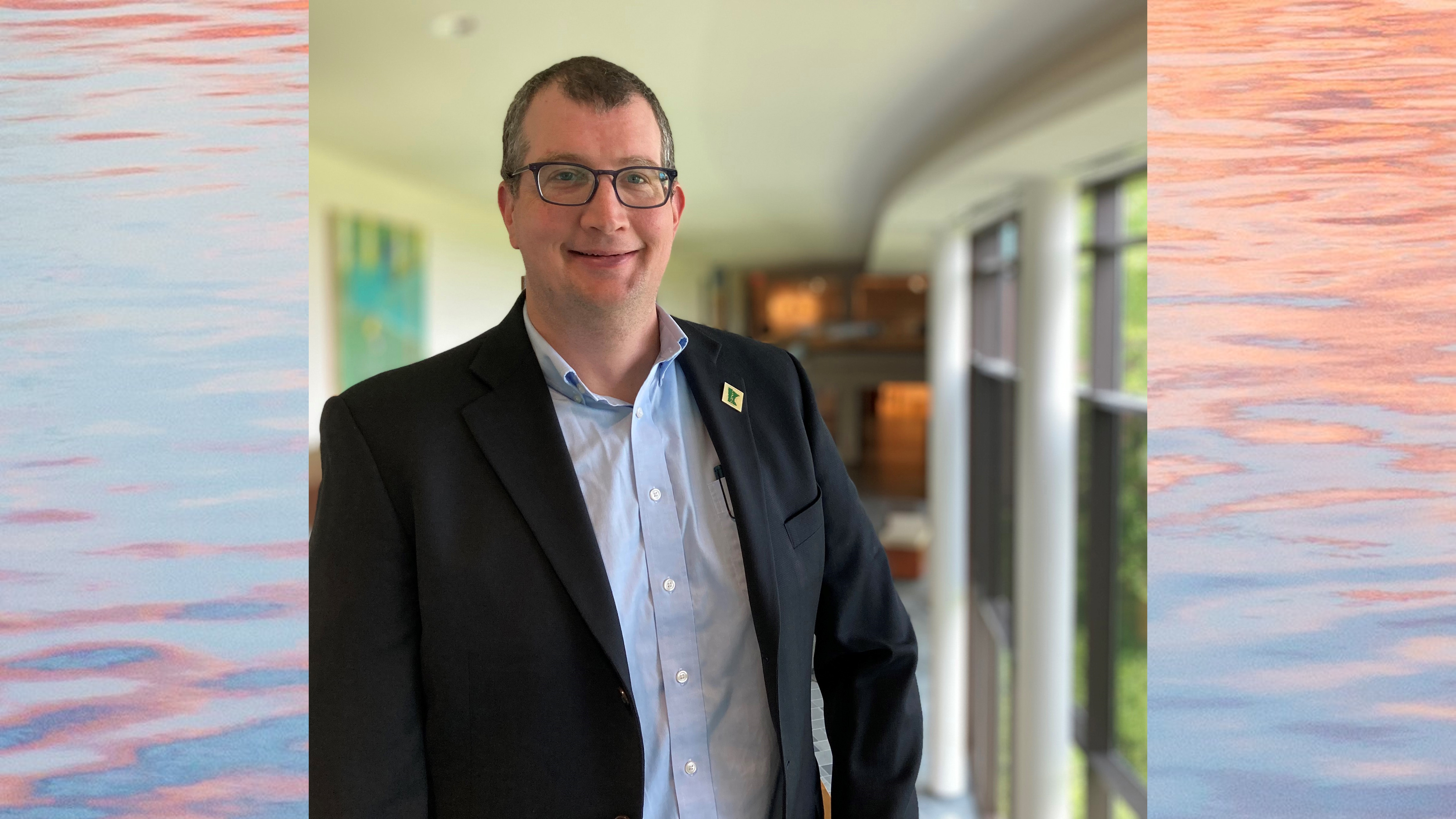 Nick Kelley smiles at the camera