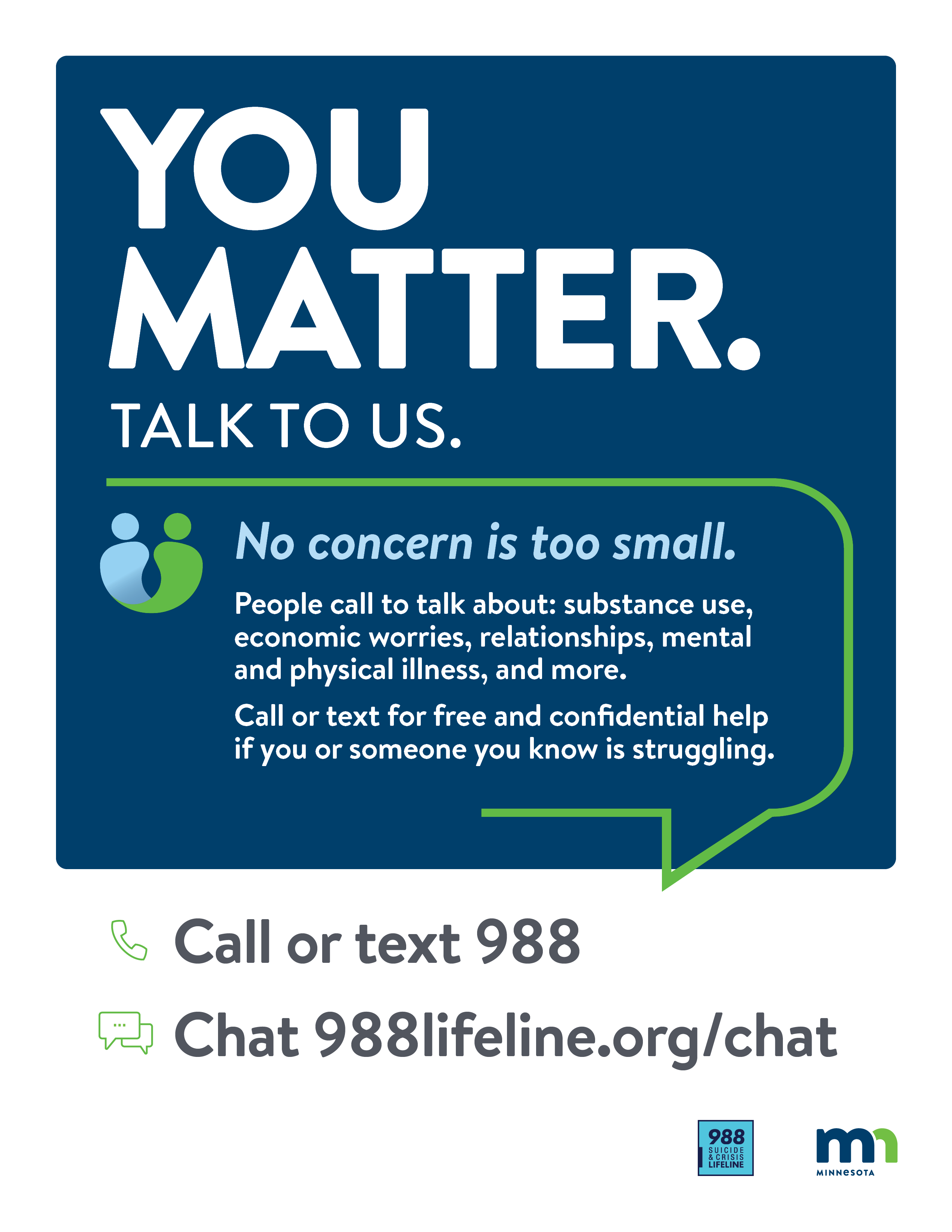 You Matter Mental Health and Suicide Crisis Messaging MN Dept. of