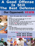 image of the "a good offense is the best defense" poster.