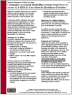 Image of MRSA fact sheet for health professionals
