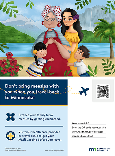 Don't bring measles with you when you travel back to Minnesota - Postcard thumbnail