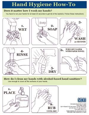 Hand Hygiene How-To Poster - MN Dept. of Health