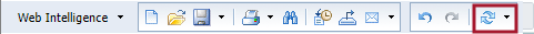 Infoview toolbar with Refresh icon circled in red