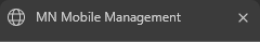 Mobile Management browser tab displays MN Mobile Management